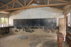 An empty classroom in Zanzibar, Tanzania